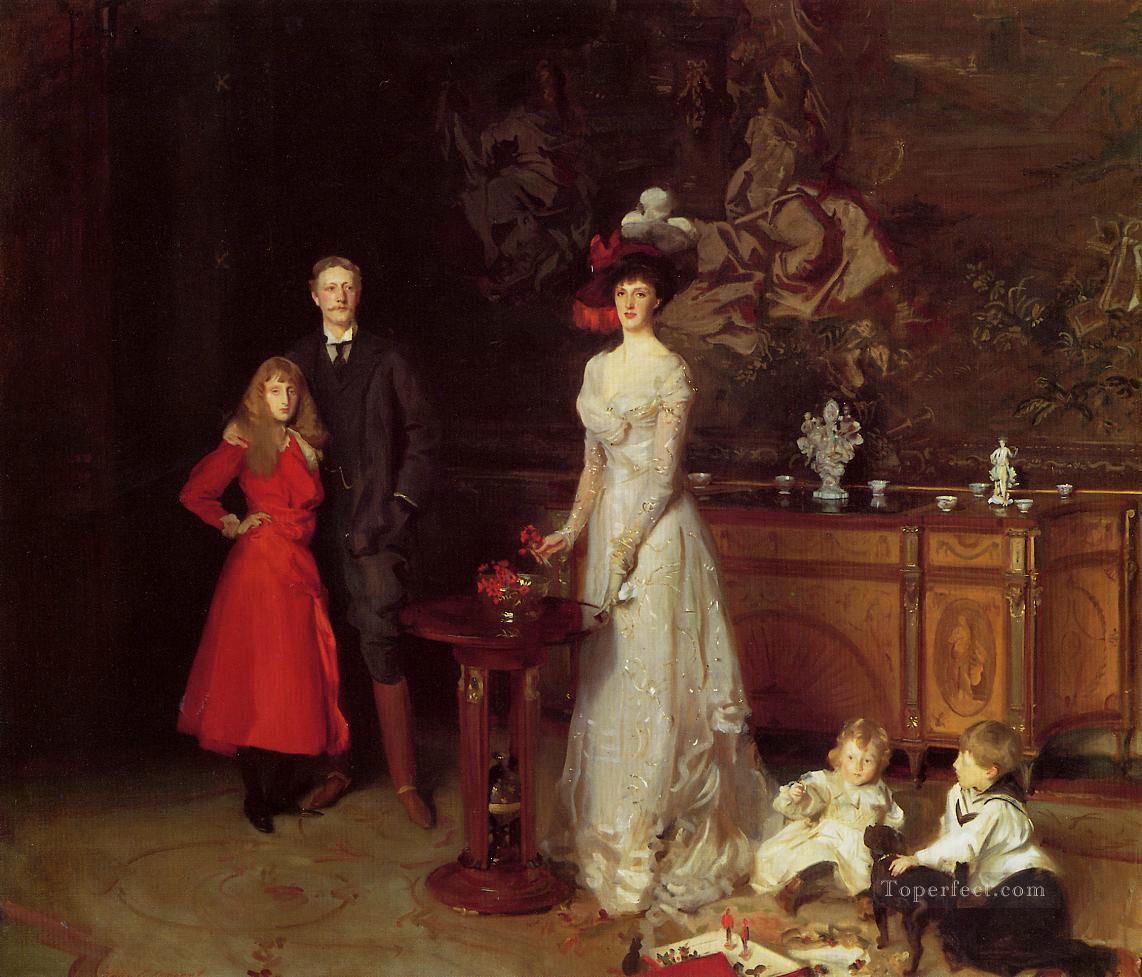 Sir George Sitwell Lady Ida Sitwell and Family John Singer Sargent Oil Paintings